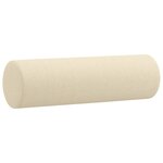 vidaXL Canapé 2 places avec oreillers décoratifs crème 120 cm tissu