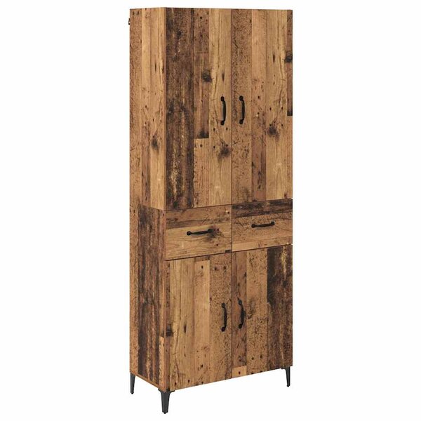 vidaXL Haut Armoire Bois Ancien 69 5 x 34 x 180 cm Bois d'ingénierie