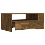 vidaXL Table basse chêne fumé 102x55x42 cm bois d'ingénierie