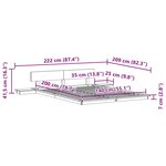 vidaXL Cadre de lit au sol avec tables de nuit blanc 140x200cm en bois massif