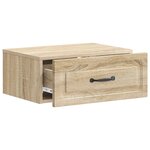 vidaXL Cabinet de chevet mural 2 Pièces Chêne Sonoma 49 x 34 5 x 20 cm