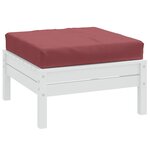 vidaXL Coussin de palette rouge bordeaux mélangé 60x60x9 5 cm tissu