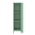 Armoire étagère meuble de rangement 137 x 38 x 38 cm à casier métallique vérouillable vert 03_0008948