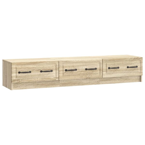vidaXL Meuble TV Chêne Sonoma 147 x 34 5 x 27 cm Bois d'ingénierie