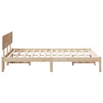 vidaXL Cadre de lit avec tête de lit Naturel 120 x 200 cm Pin massif