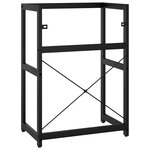 vidaXL Cadre de lavabo de salle de bain Noir 59x38x83 cm Fer