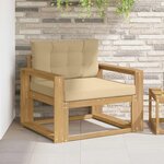 vidaXL Sofa de milieu extérieur Polyester Blanc
