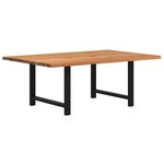 vidaXL Table à manger marron clair bois de chêne massif rectangulaire