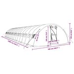 vidaXL Serre avec cadre en acier vert 80 m² 16x5x2 3 m