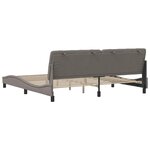 vidaXL Cadre de lit sans matelas taupe 200x200 cm tissu