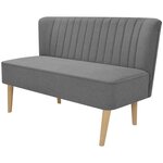 vidaXL Canapé 117 x 55 5 x 77 cm Tissu Gris clair