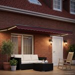 vidaXL Store rétractable manuel avec LEDs 5 x 3 m