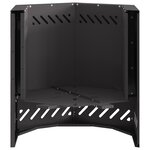vidaXL Foyer sans fumée hexagonal noir 48x48x51 cm en acier