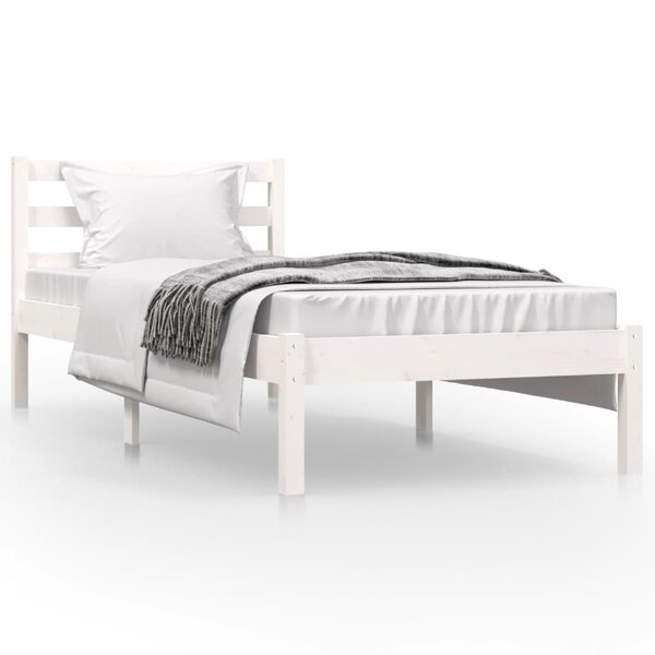 vidaXL Cadre de lit sans matelas 75x190 cm blanc