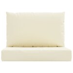 vidaXL Coussins de palette lot de 2 blanc crème tissu oxford
