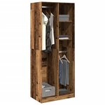 vidaXL Garde-robe vieux bois 80x50x200 cm bois d'ingénierie