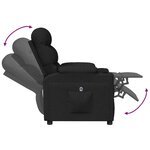 vidaXL Fauteuil inclinable électrique Noir Tissu