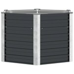 vidaXL Lit surélevé de jardin Anthracite 129x129x77 cm Acier galvanisé