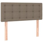 vidaXL Sommier à lattes de lit avec matelas LED Taupe 80x200 cm Tissu