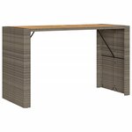 vidaXL Ensemble de bar de jardin 9 Pièces avec coussins gris poly rotin