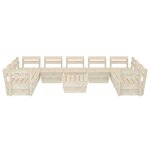 Salon de jardin meuble d'extérieur ensemble de mobilier palette 10 pièces bois d'épicéa imprégné 02_0018341