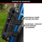 Antivol Vélo Pliable 8335EURDPRO acier trempé  4 Clés  support inclus