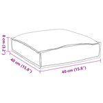 vidaXL Coussins de palette pour siège 2 Pièces Crème 40x40x8 cm Tissu Oxford