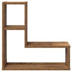 vidaXL Étagères cube murales 2 Pièces vieux bois 50x15x50 cm