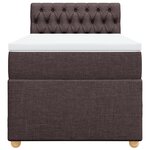 vidaXL Sommier à lattes de lit avec matelas Marron foncé 100x200 cm
