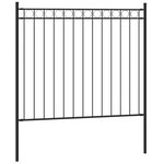 vidaXL Clôture de jardin Acier 1 7x0 8 m Noir