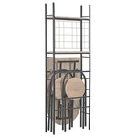 vidaXL Ensemble à dîner pliant 3 Pièces et étagère de rangement MDF acier