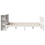 vidaXL Lit bibliothèque sans matelas blanc 150x200 cm bois pin massif