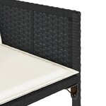 vidaXL Ensemble à manger de jardin 13 Pièces coussins noir résine tressée