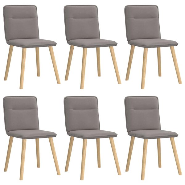 vidaXL Chaises à manger lot de 6 taupe tissu