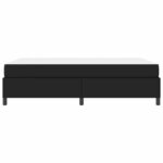 vidaXL Cadre de lit avec matelas Noir 140 x 200 cm Faux cuir