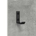 vidaXL Porte-manteau mural avec stockage avec miroir Gris béton 96 x 1 5 x 90 cm