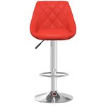 vidaXL Tabourets de bar lot de 2 rouge similicuir