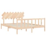 vidaXL Cadre de lit avec tête de lit 160x200 cm bois massif