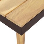 vidaXL Salon de jardin 7 places avec coussins Acacia solide Marron