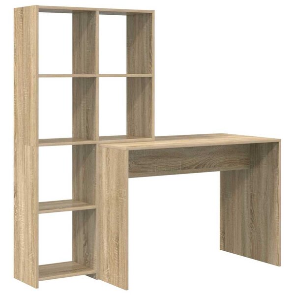 vidaXL Bureau Chêne sonoma 138.5 x 55 x 143 cm Bois d'ingénierie