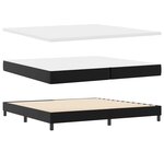 vidaXL Cadre de lit avec matelas Noir 200 x 200 cm Faux cuir