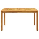 vidaXL Ensemble à manger de jardin 5 Pièces 140x80x74 cm Bois d'acacia solide