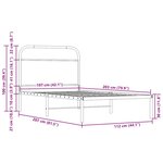 vidaXL Cadre de lit sans matelas 107x203 cm chêne fumé bois ingénierie