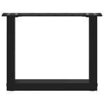 vidaXL Pieds de table basse en U 2 pièces Noir 30 x (30-31) cm Acier