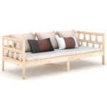 vidaXL Lit de jour Bois massif de pin 90x190 cm