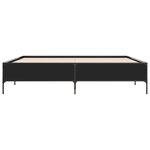 vidaXL Cadre de lit noir 200x200 cm bois d'ingénierie et métal