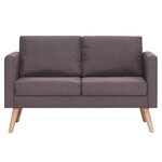 vidaXL Ensemble de canapé 2 Pièces tissu taupe