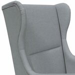 vidaXL fauteuil Gris clair tissu