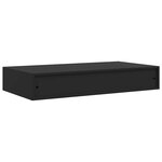 vidaXL Étagère murale flottante avec tiroir Noir 48x25x8 cm