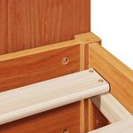 vidaXL Lit bibliothèque sans matelas cire marron 120x190cm pin massif